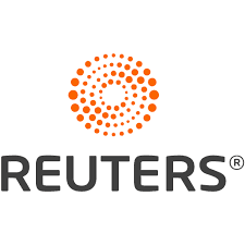 Reuters logo with an orange circular dot pattern above the brand name in grey.