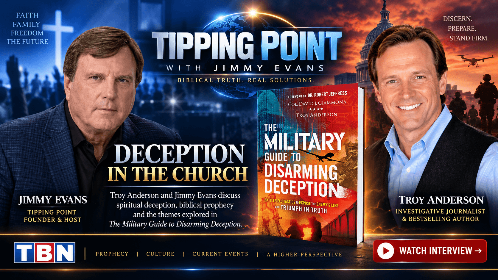 Jimmy Evans and Troy Anderson discuss deception in the church on TBN's Tipping Point.