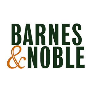 Barnes & Noble logo with dark green serif text and a stylized orange ampersand.